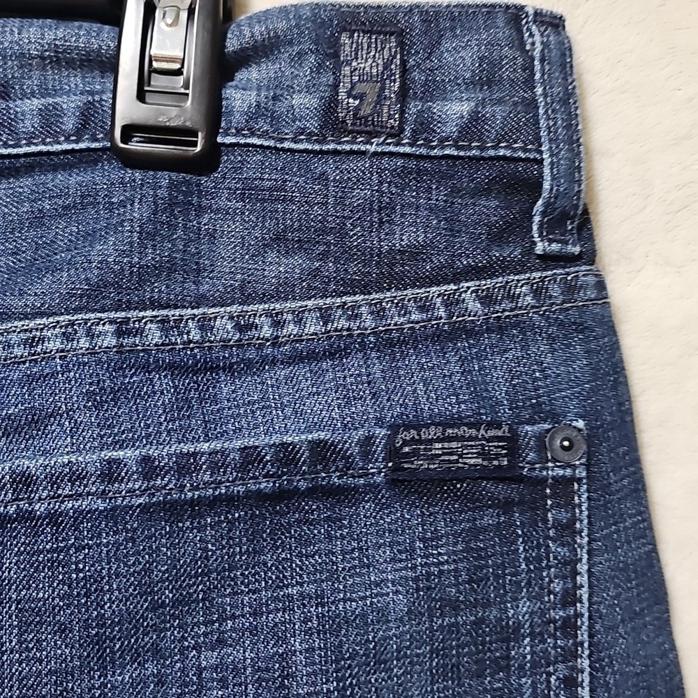 7 For All Mankind Austyn Jeans Mens 36x33 Relaxed Straight Medium Wash - Picture 4 of 5
